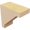Ekena Millwork 2"W x 4"D x 4"H Classic Burlington Rough Cedar Woodgrain TimberThane Corbel, Primed Tan CORUR02X04X04BURRCPR - alternate 3